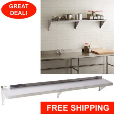 12  X 72  NSF Wholesale Stainless Steel Restaurant Kitchen Solid Wall Shelf • 114.99$