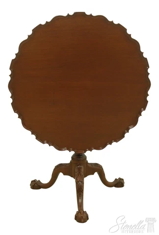 L54705EC: Bench Made Chippendale Ball & Claw Mahogany Tilt Top Table Cover