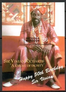 030. Antigua & Barbuda 2002 Sello M/S Sir Vivian Richards, Cricket. MNH - Imagen 1 de 1