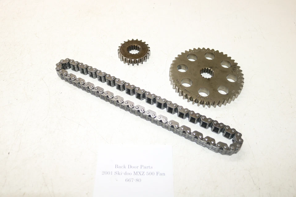 2001 Ski-doo Mxz 500 Fan 500f Rer Drive Chain Sprockets Gears 21t 44t 72 Narrow - Image 1 of 4