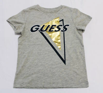 Guess Kids' Metallic Logo Graphic T-Shirt AC9 Grey Heather Size 4T NWT  - Image 1 of 4
