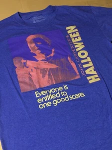 John Carpenter Halloween - Herren M - Kurzarm - Lila Orange Michael Myers - Bild 1 von 2