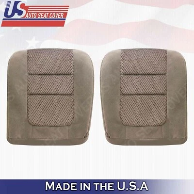 Ford F250 F350 F450 XLT 2001 parte inferior del conductor y del pasajero cubierta de asiento de tela bronceada Foto 1 de 4