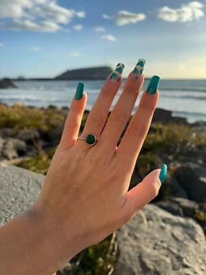 Anello In Argento 925 Malachite Verde  - Immagine 1 di 3