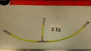 YELLOW DUCATI 748 HEL BRAIDED LINE OIL COOLER HOSE - Picture 1 of 12