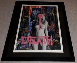 DEATH NYC ltd ed signed FRAMED graffiti street art print 45x32cm Sexy Supermodel - Picture 1 of 2
