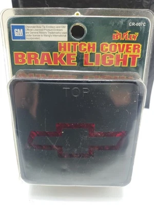 Bully GM Hitch Cover Break Light Red Chevrolet Logo CR-007C NIB Fits Standard 2" - Image 1 of 4