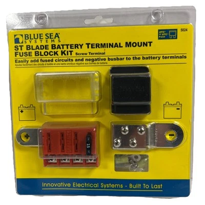 Blue Sea - 5024-BSS Fuse Block STBlade BTM 4circ Kit  (1EA) - Image 1 of 2