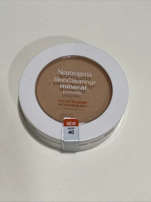 Neutrogena Skin Clearing Mineral Powder #40-Nude. 0.37 oz. New Sealed. READ - Image 1 of 2