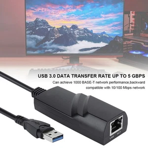 RJ45 Ethernet Network LAN Adapter Fast Computer Accessory For PC USB 3.0 To 1 CB - Bild 1 von 17