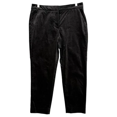 Pantalones WHBM para mujer 10 negros The Slim Terciopelo al tobillo nuevos con etiquetas Casa Blanca Mercado Negro Foto 1 de 4