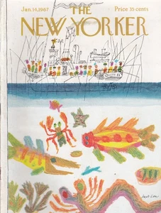 Jan 14  1966   new yorker magazine Cover by  Low-----450 - Picture 1 of 1