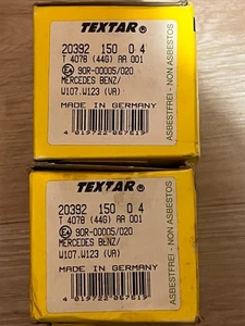 2x Satz Original Textar 2039204 Bremsbelag Mercedes W123 W107 W114 W116 Vorteil! - Bild 1 von 3