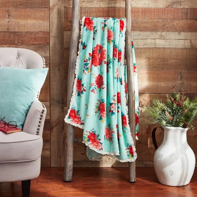 Pioneer Woman Plus Throw Blanket Polyester Cheerful Rose Vintage Floral *U Pick - Image 1 of 4