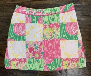 Lilly Pulitzer Golf Active Skort Size 8 Floral Patchwork - Bild 1 von 7