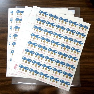 US Stamp Scott #2045 Medal of Honor, 20 Sheets of 40, Plate + Position Varieties - Image 1 of 3