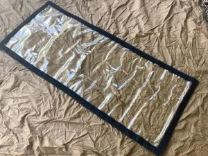 Vintage Armee Militär Überschuss GP Zelt Fenster Vinyl wetterfest abnehmbar USGI - Bild 1 von 4
