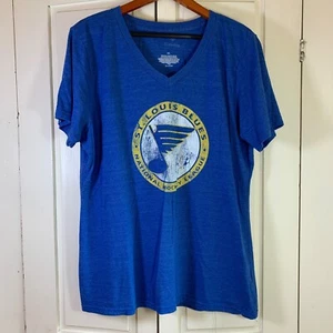 Fanatics St. Louis Blues NHL Hockey V-Neck T-Shirt Graphic Tee 3XL runs sm READ - Afbeelding 1 van 9