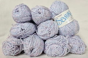 Columbia Minerva SASSY sport weight yarn, Pink/Blue, 50g each, lot of 9 - Picture 1 of 5