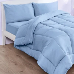All in One Coverless Hollowfibre Duvet 10.5 Tog King Bed Size in Blue - Picture 1 of 2