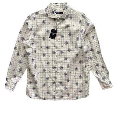 Daniel Cremieux Classics Cotton Check Paisley Long Sleeve Shirt , Cream, M - Image 1 of 3