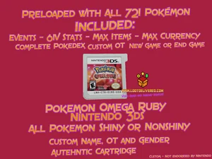 Pokemon Omega Rubí Nintendo 3ds Auténtico - Todos los 721 Artículos Pokemon Max - Imagen 1 de 8