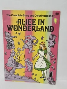 Libro a colori VINTAGE 1976 Alice nel paese delle meraviglie alcune pagine colorate buone condizioni - Foto 1 di 7