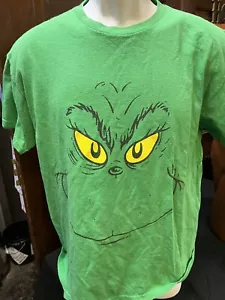 Camiseta para hombre Dr. Seuss The Grinch verde mediana estolada Navidad vintage Y2K - Imagen 1 de 10