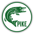 Pike Fishing Emblem Car Bumper Sticker Decal "SIZES"