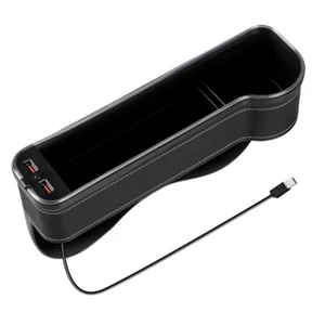 Car for Seat Crevice Filler Organizer Dual USB Charging Notebooks Tissue Keys LE - Afbeelding 1 van 11