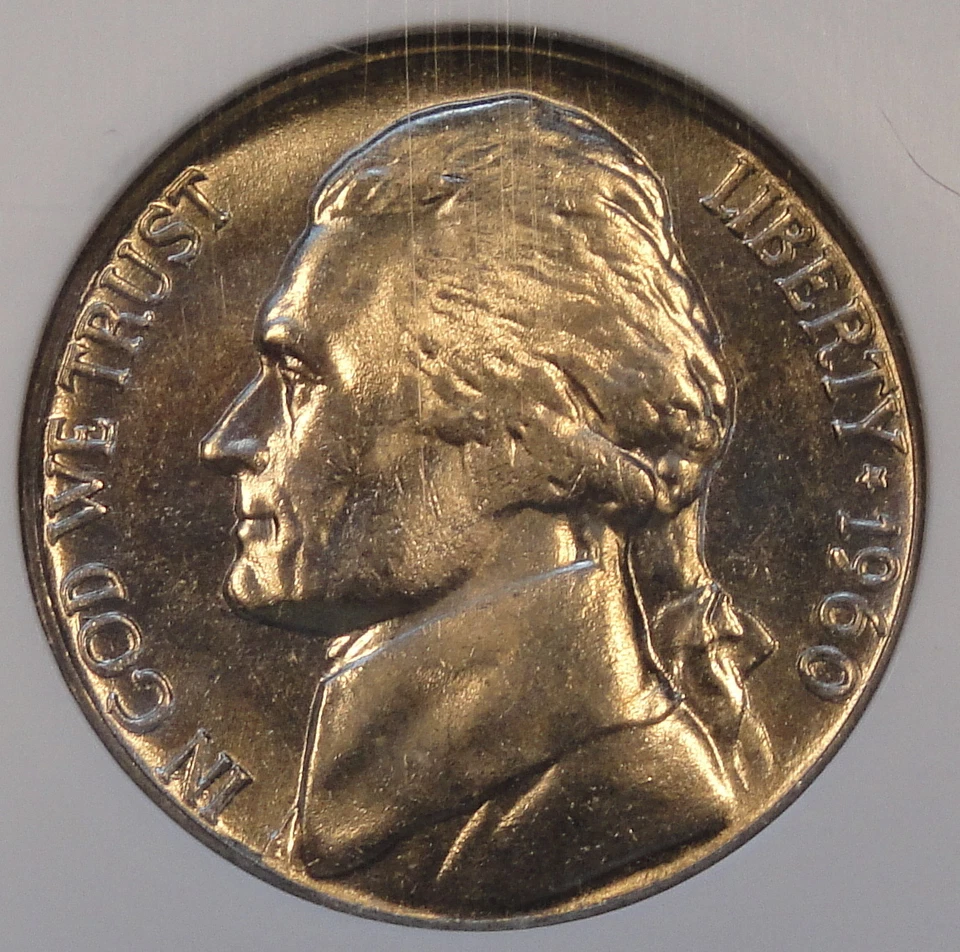 1960-D Jefferson Nickel 5c NGC Certified MS66 - Image 1 of 4