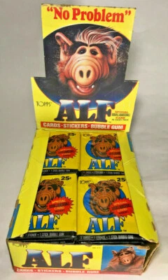 1987 Topps Alf Serie 1 Tarjetas, 1 Paquete de Cera Sellada Sin Abrir de Caja de Cera, 5 Tarjetas Foto 1 de 4