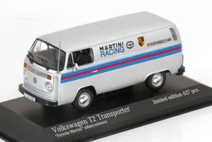 VW T2 TRANSPORTADOR PORSCHE MARTINI PLATA 1972 MINICHAMPS 943053068 1:43 627 PCS - Imagen 1 de 3