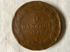 5 BAIOCCHI 1849 Bologna Stato Pontificio Pio IX (moneta)