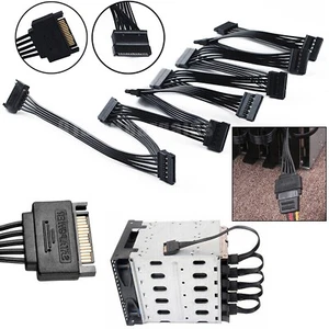 15Pin SATA Power Extension Hard Drive Cable 1 Male to 12 Female Splitter Adapter - Picture 1 of 14
