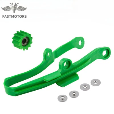 Swing Arm Chain Slider Guide For Kawasaki KX450F KX250F KLX450R w/ Bottom Roller Foto 1 de 4