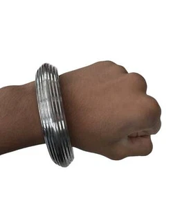 Brazalete forrado de hierro puro Kara Sarbloh Taksali Sikh Kada Singh Kaur Khalsa OF13 NUEVO - Imagen 1 de 10