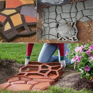 DIY Path Maker Mold Cement Brick Molds Stone Road Auxiliary Tools For Garden Dec - Picture 1 of 12