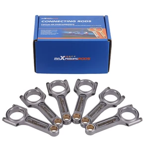 I-Beam Forged Connecting Rods 4340 Bolts for Toyota Supra 2JZ 2JZ-GE/GTE Engine - Foto 1 di 12