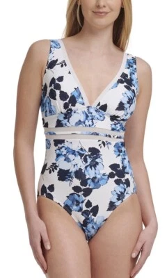 Traje de baño Tommy Hilfiger MONTAUK FLORAL estampado floral de una pieza, talla 10 $98 Foto 1 de 4