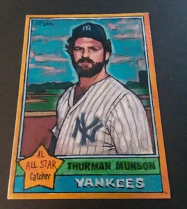 Baseball Art Card Print of Thurman Munson, 76 - Picture 1 of 2