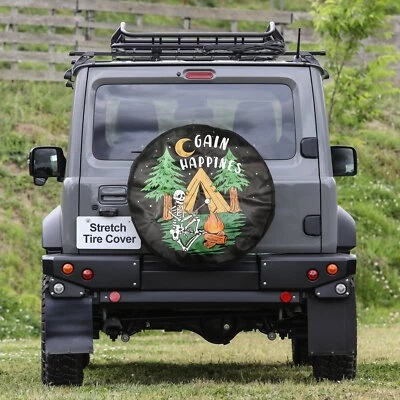 15inch Gain Happines Spare Tire Cover Thickening PU Spare Tire Cover for Trailer - image 1 of 4