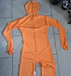 Cooler Jumpsuit/Kapuze . Ganzkörperkondom . L . Orange . 1x anprobiert . OVP - Bild 1 von 3