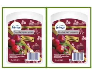 2 Confezioni Febreze Fresh Twist CRANBERRY Cera Scioglie Totale 12 Cubi Nuovi In Confezioni - Foto 1 di 2