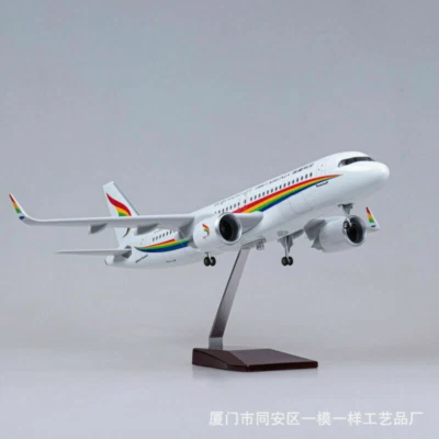 1/80th Tibet Airlines A320neo Passanger Plane Aricraft Display Plane Model Gift - Image 1 of 4