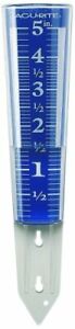 AcuRite 5-Inch Capacity Easy-Read Magnifying Pole / Ground Mount Rain Gauge 