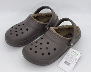 Crocs Classic Lined Clog Shoes Espresso Brown Walnut Roomy Fit Unisex Size M 11