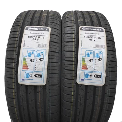 195 55 15 2x CONTINENTAL 195/55 R15 85V Eco 6 Sommerreifen 2018 VOLL - Bild 1 von 4