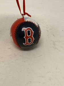 Boston Red Sox Leather Baseball Ornament Fenway Park Image MLB KSA 2014 - Picture 1 of 4