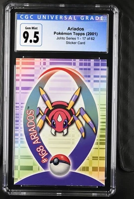 2001 Pokemon TV Animation Johto Series 1 Sticker #168 Ariados CGC 10 - Image 1 of 2